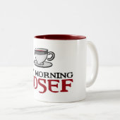 朝のヨセフの私のマグ ツートーンマグカップ (正面右)