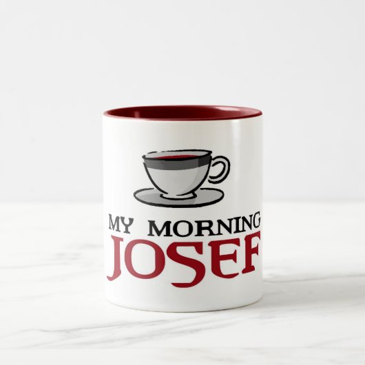 朝のヨセフの私のマグ ツートーンマグカップ (中央)