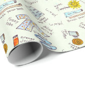 朝のルーチンのシンボルあなたの一日を開始 ラッピングペーパー (ロールコーナー)