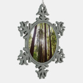 朝のレッドウッズまで スノーフレークピューターオーナメント (左)