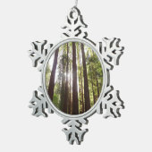 朝のレッドウッズまで スノーフレークピューターオーナメント (右)