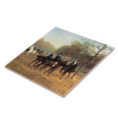 朝の乗車、腐った列、ハイドパーク1894年(油 タイル (側面)