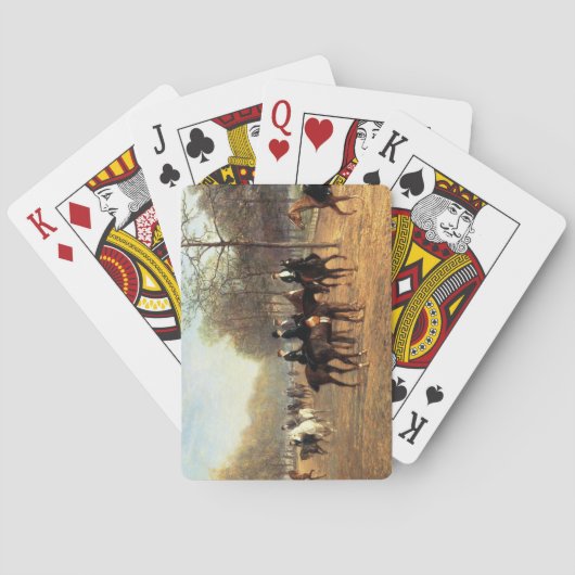 朝の乗車、腐った列、ハイドパーク1894年(油 トランプ (裏面)