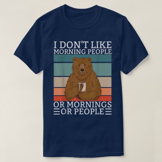 朝の人がクマのコーヒーCo Tシャツ (デザイン正面)
