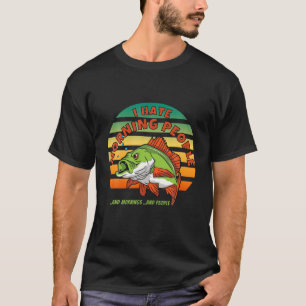 朝の人が大嫌い  漁師おもしろいさん   Bass Fis Tシャツ