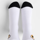 朝の人じゃない フクロウの面白い引用 ソックス (上部)