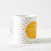 朝の人ではない黄色おもしろいのコーヒーマグ コーヒーマグカップ (正面左)