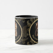 朝の人でもテキストの眠怒い猫でも マグカップ (中央)