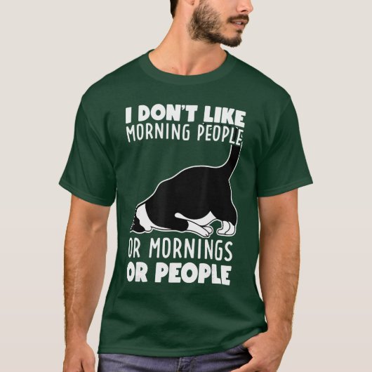 朝の人とか朝とかそういうの苦手な人向けデザインF Tシャツ (正面)