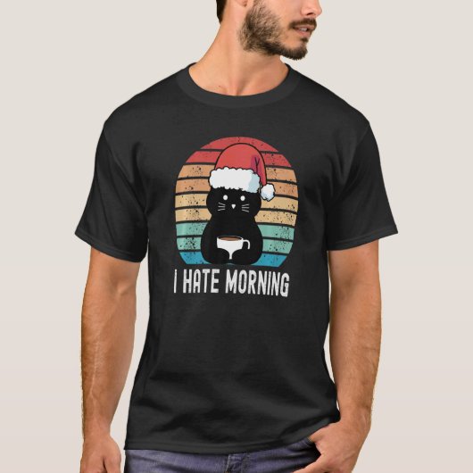 朝の人と朝と人が嫌いなコーヒー Tシャツ (正面)