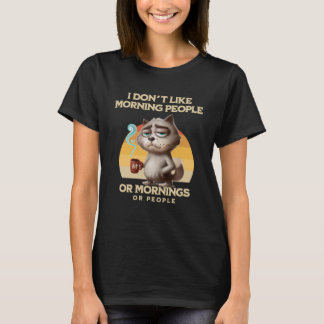 朝の人と朝の人と人が怒る Tシャツ