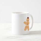 朝の人の水の色の太陽とパン コーヒーマグカップ (正面右)