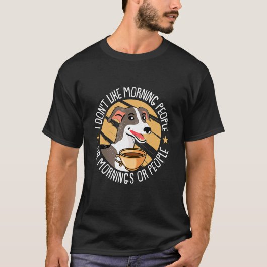 朝の人は朝が好きでも灰色の人は嫌いだ Tシャツ (正面)