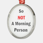 朝の人は真っ暗ではない メタルオーナメント (左)