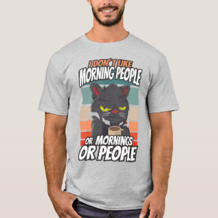 朝の人、朝、人が嫌い Tシャツ