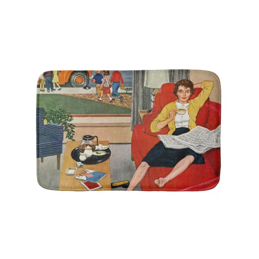 朝の休憩 バスマット (正面)
