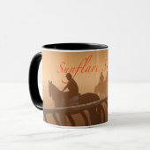 朝の会話 – Sunflare Coffee Mug マグカップ (正面左)