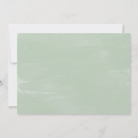 朝の余韻のエルオープメント・ブランチ、グリーン 招待状 (裏面)