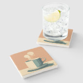 朝の儀式 ストーンコースター (横)