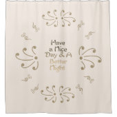 朝の儀式： inspirationalバスルームデコレーション シャワーカーテン (正面)