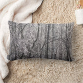 朝の光で輝く氷の森II ランバークッション (ブランケット)