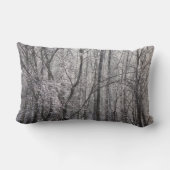 朝の光で輝く氷の森II ランバークッション (裏面)