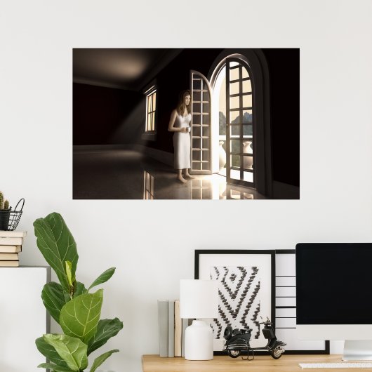 朝の光で ポスター (ホームオフィス)