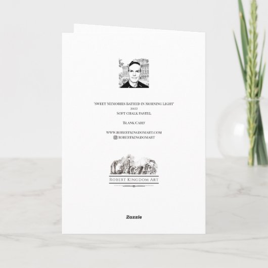 朝の光に包まれた甘い思い出 - ありがとう サンキューカード (裏面)