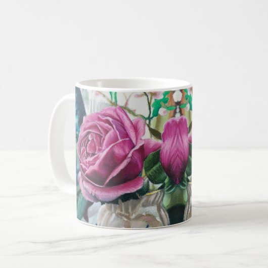 朝の光に浸る甘い思い出 – Coffee Mu コーヒーマグカップ (正面左)