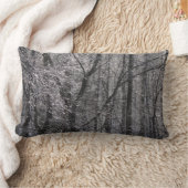 朝の光の輝く氷の森I ランバークッション (ブランケット)