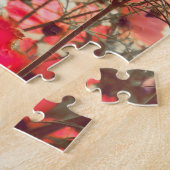 朝の光、ピンクのコスモスの咲く。 ジグソーパズル (側面)