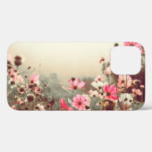 朝の光、ピンクのコスモスの咲く。 Case-Mate iPhoneケース (裏面 (横))