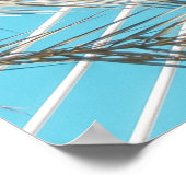 朝の写真の白いコンクリートの構造 ポスター (角)