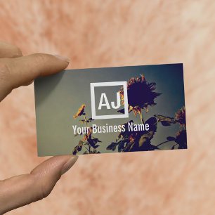 朝の写真撮影のレトロのヒマワリ 名刺