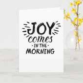 朝の喜びキリスト教の引用文喜び神について カード (黄色い花)