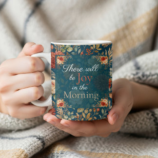 朝の喜び – 秋の花のクリスチャンマグ コーヒーマグカップ