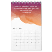 朝の夕暮れの月々のやる気を起こさせる引用文2021 カレンダー (2月 2027)