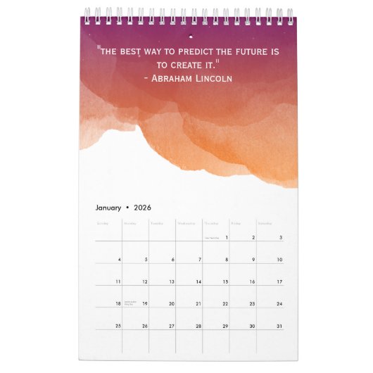 朝の夕暮れの月々のやる気を起こさせる引用文2021 カレンダー (1月 2026)