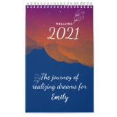 朝の夕暮れの月々のやる気を起こさせる引用文2021 カレンダー (カバー)