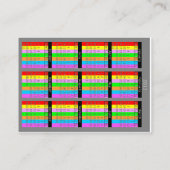 朝の夢、2011カレンダー 名刺 (裏面)