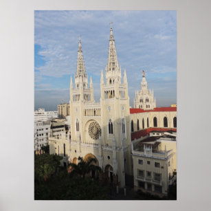 朝の大聖堂 – グアヤキル – エクアドル ポスター