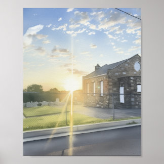 朝の太陽の輝き ポスター