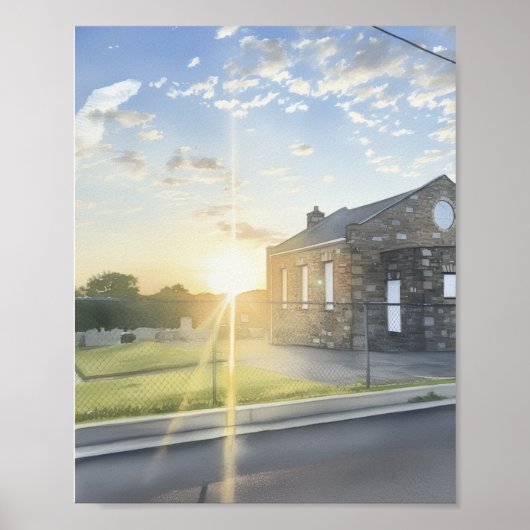 朝の太陽の輝き ポスター (正面)