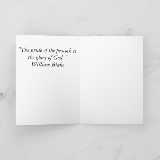 朝の孔雀 カード (内部)