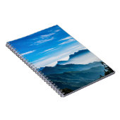 朝の山の霧の風景 ノートブック (右側)