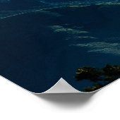 朝の山の霧の風景 ポスター (角)