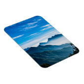 朝の山の霧の風景 マグネット (右側)