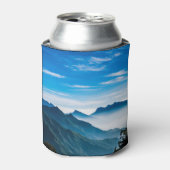 朝の山の霧の風景 缶クーラー (缶正面)