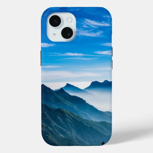朝の山の霧の風景 Case-Mate iPhoneケース (裏面)
