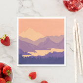 朝の山の風景 スタンダードランチョンナプキン (インサイチュ)